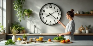 Plato saludable vacío para ilustrar el ayuno intermitente y sus beneficios para la salud metabólica