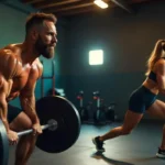 Atleta realizando entrenamiento híbrido con pesas y ejercicios cardiovasculares