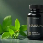 Bote de suplemento de berberina natural para mejorar la glucosa, la energía y la composición corporal