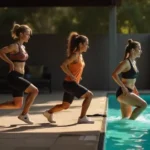 Personas de diferentes edades realizando ejercicios de fuerza y movilidad, adaptados a su nivel físico, demostrando entrenamiento seguro y saludable