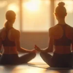 Atleta practicando mindfulness en el gimnasio para mejorar su rendimiento físico y mental