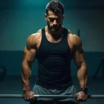 Atleta realizando rutina PHUL para fuerza e hipertrofia en gimnasio moderno