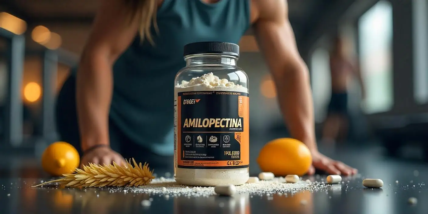 Bote de suplemento de amilopectina utilizado para mejorar la energía y el rendimiento deportivo