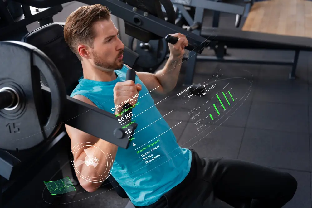 Una persona entrenando en el gimnasio para ilustrar cuántos días a la semana debes entrenar para ver resultados.