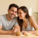 Hombre y mujer adultos saludables con suplementos naturales para mejorar la libido y el bienestar sexual