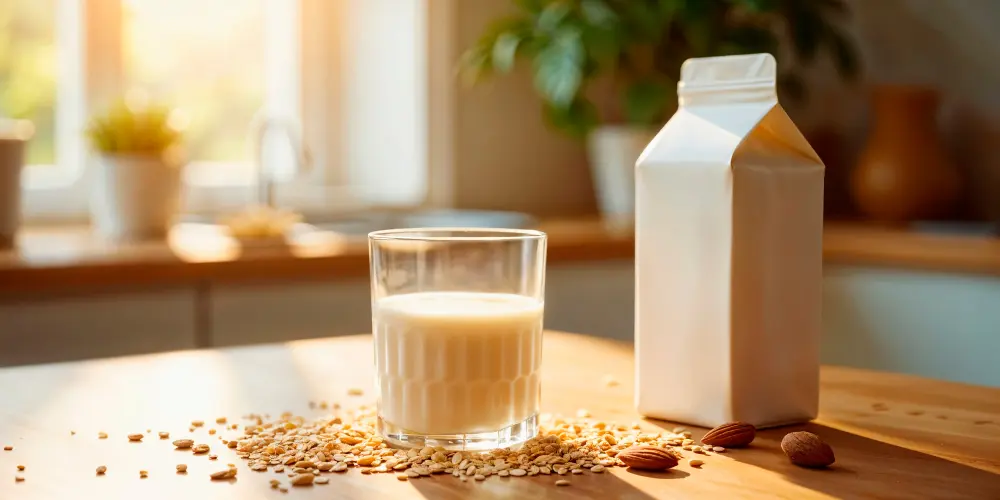 Comparativa nutricional entre leche de avena o leche de almendras para dieta saludable