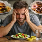 Ansiedad por la comida durante una dieta y conflicto con los antojos